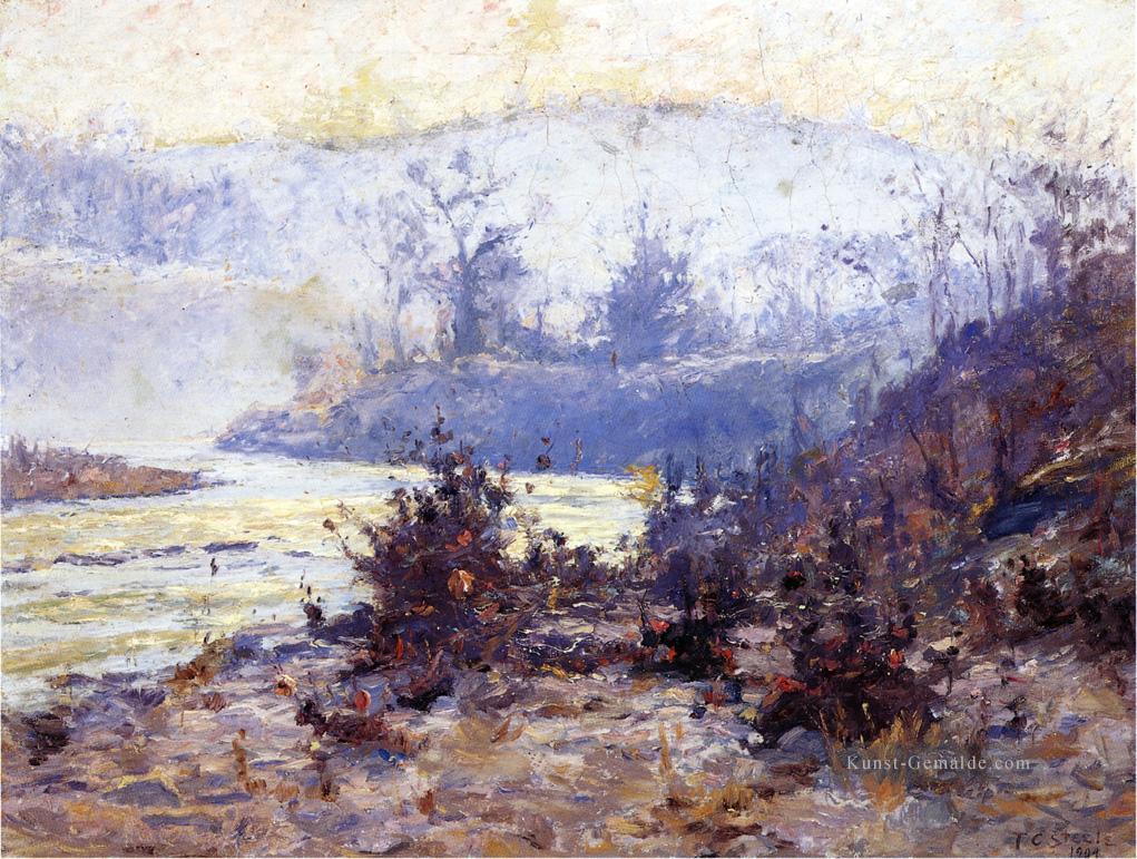 Whitewater Fluss Impressionist Indiana Landschaften Theodore Clement Steele Ölgemälde